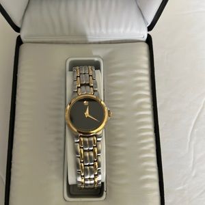 Movado ladies watch silver and gold tone